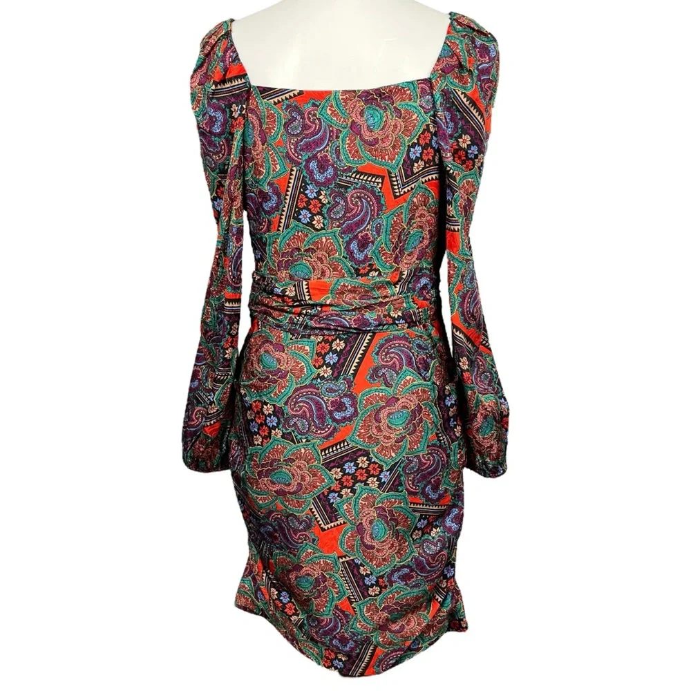 Veronica Beard Silk Floral Bodycon Dress Womens Size 8 New - Picture 5 of 14